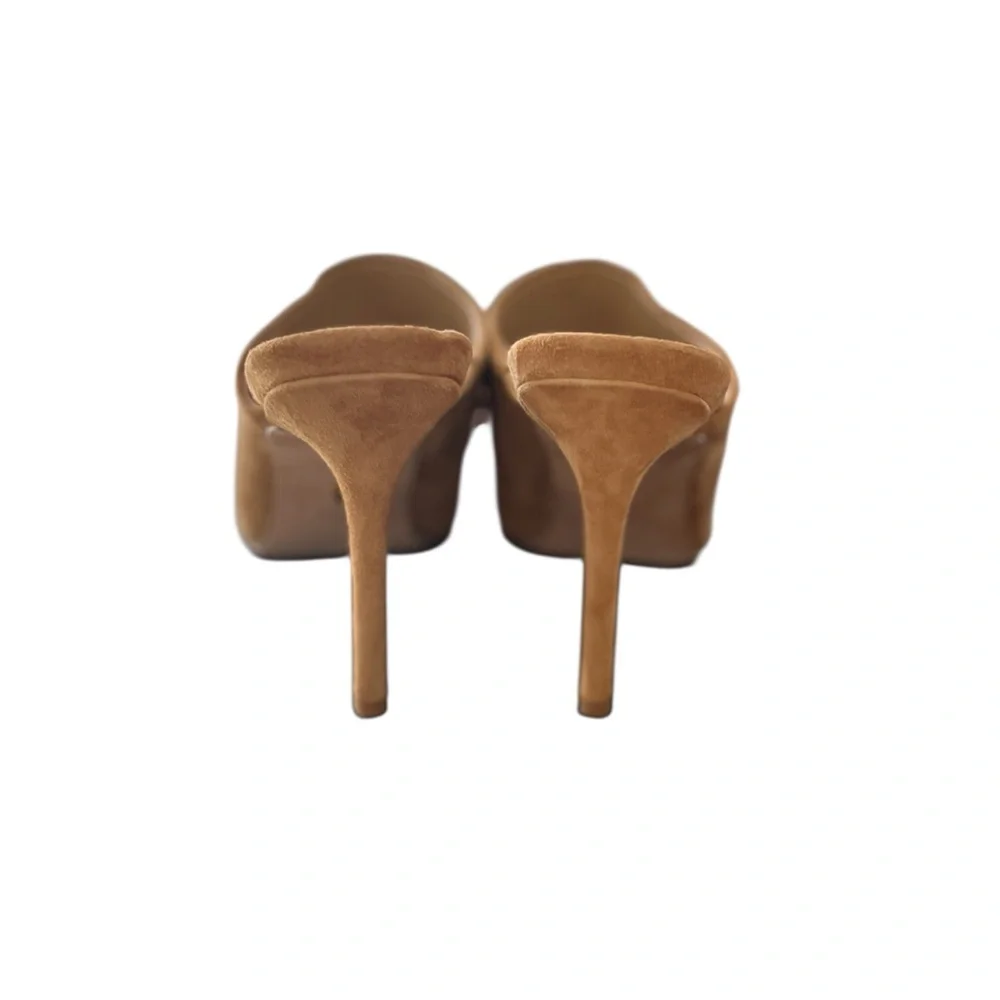 Veronica beard Lisa suede heels mules size 6.5”